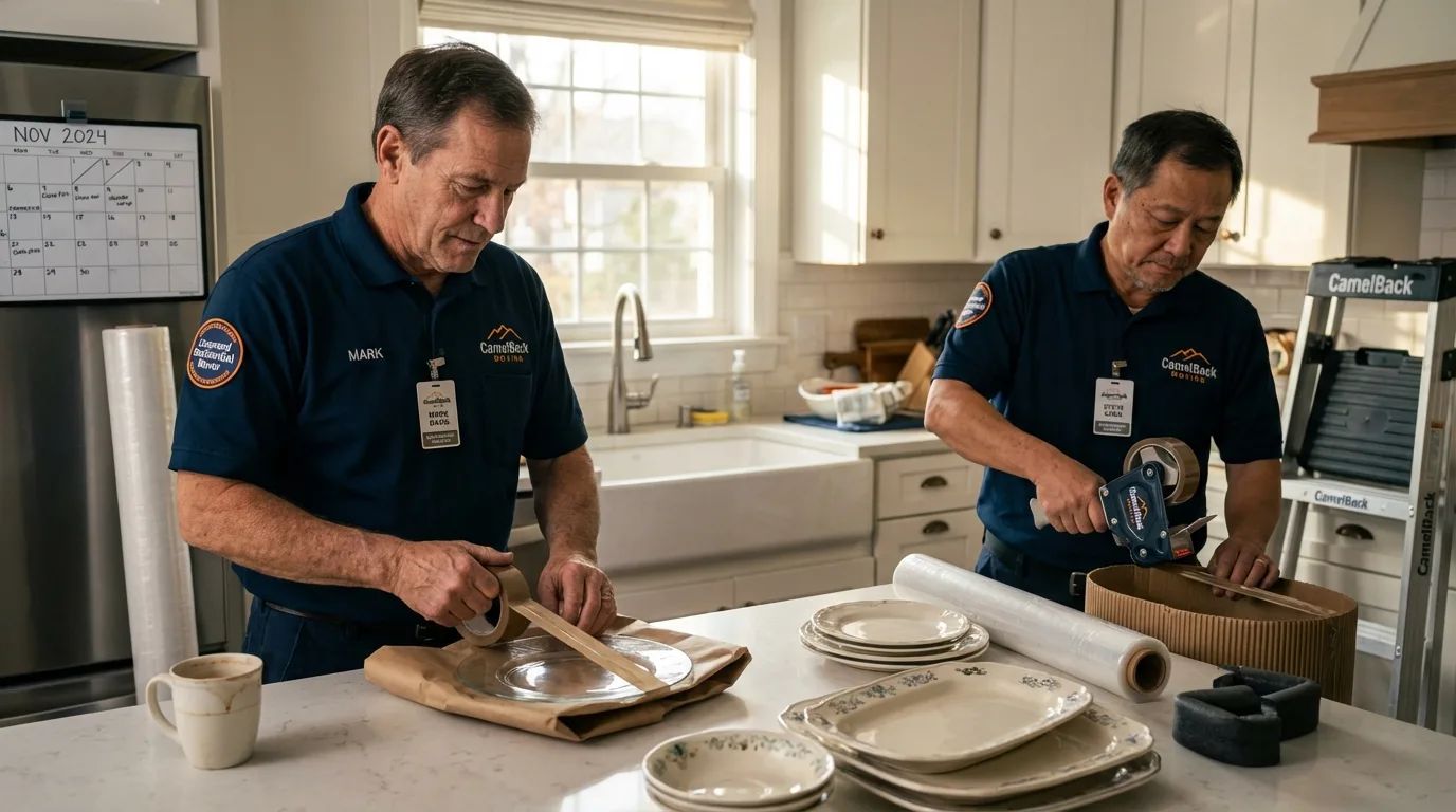 Professional crew packing kitchen dishware in Red Bank, NJ