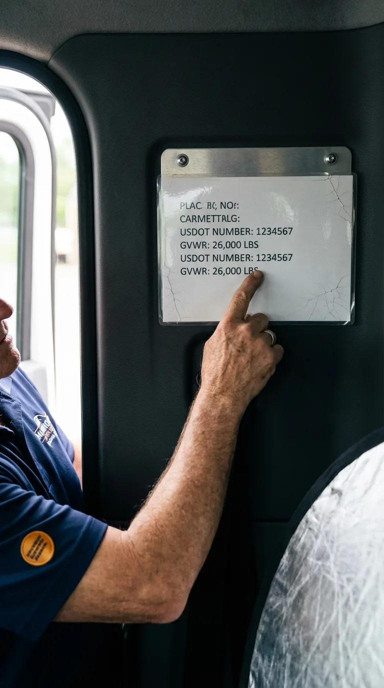 USDOT licensing placard verification in Red Bank